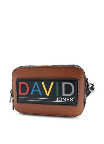 Сумка David Jones поясная сумка надпись коричневая кэжуал