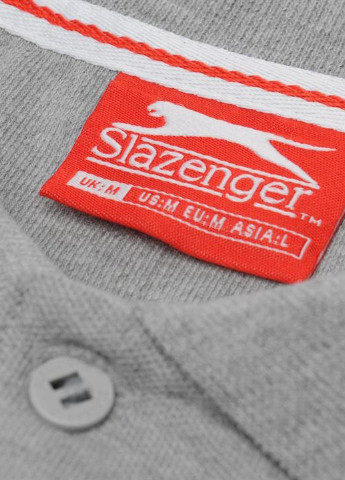 Светло-серая футболка-поло для мужчин Slazenger с логотипом
