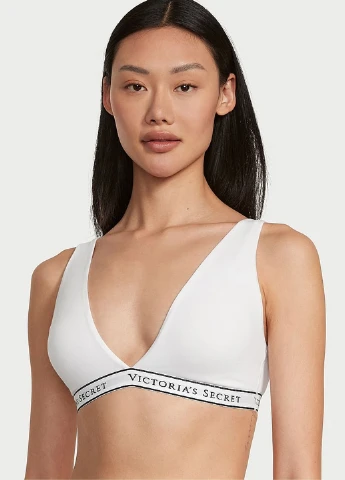 Белый демисезонный комплект белья (бюстгалтер, трусики) Victoria's Secret