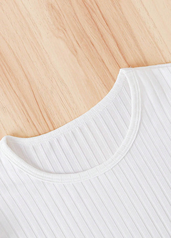 Черно-белый летний комплект (блуза, юбка) SHEIN