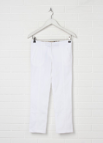 Белые кэжуал летние прямые брюки Roberto Cavalli Angels