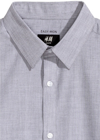 Серая рубашка однотонная H&M