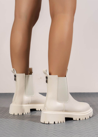 Осенние ботинки челси SHEIN на тракторной подошве из искусственной кожи, тканевые