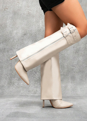 Осенние сапоги SHEIN с молнией, с пряжкой