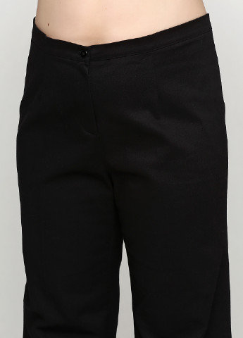 Черные кэжуал демисезонные прямые брюки Алеся