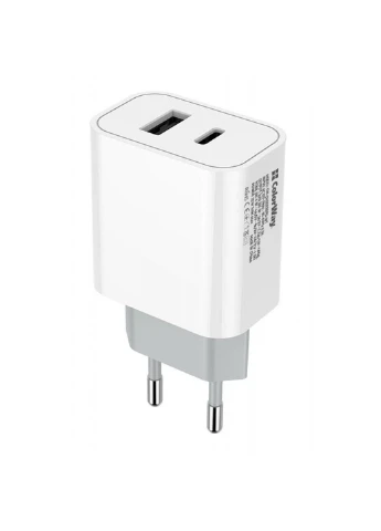 Зарядное устройство (CW-CHS025QPD-WT) Colorway Type-C PD + USB QC3.0 (20W) V2 white (253507083)