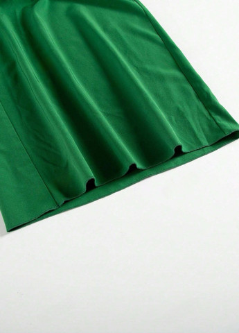 Комбинезон SHEIN комбинезон-брюки однотонный зелёный кэжуал полиэстер