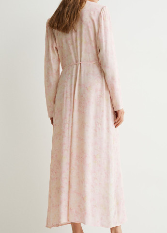 Світло-рожева кежуал плаття, сукня H&M з квітковим принтом