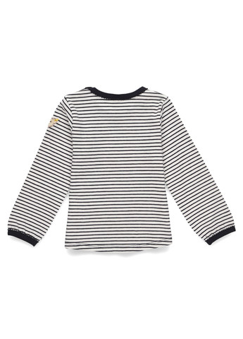 Белый демисезонный кэжуал лонгслив Steiff в полоску