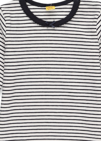 Белый демисезонный кэжуал лонгслив Steiff в полоску