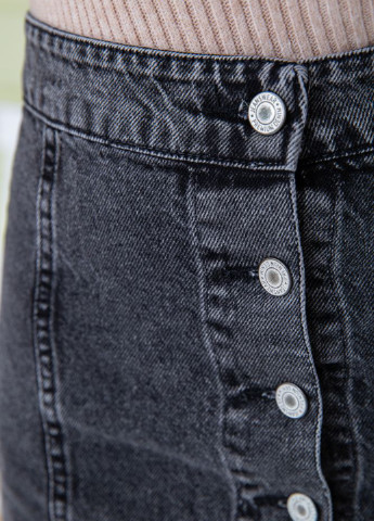 Серая джинсовая однотонная юбка Ager а-силуэта (трапеция)