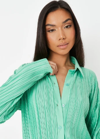 Бирюзовое кэжуал платье рубашка Missguided однотонное