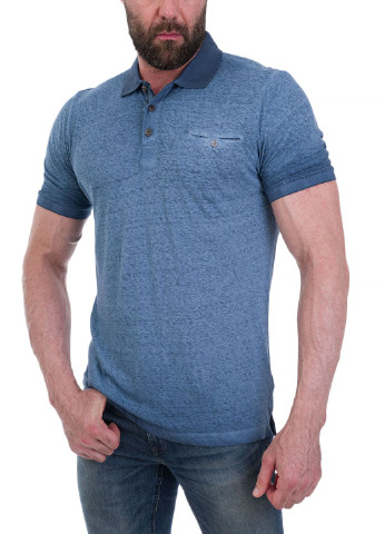 Голубой футболка-поло для мужчин Monte Carlo однотонная