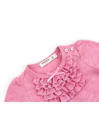 Кофта с кружевной оборкой (10040-80G-pink) Breeze (202365093)