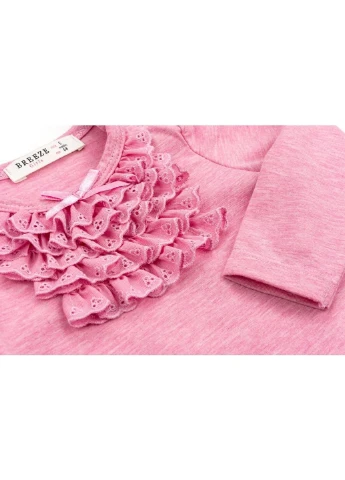 Кофта с кружевной оборкой (10040-80G-pink) Breeze (202365093)