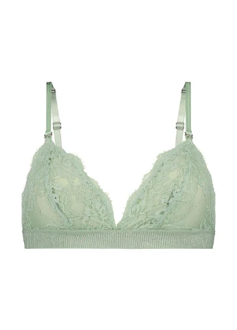 Світло-зелений тріенджел бюстгальтер Hunkemoller без кісточок поліамід, мереживо
