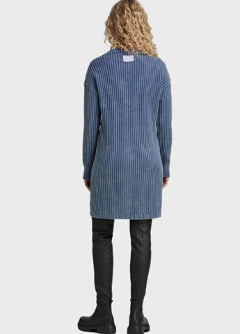 Синее кэжуал платье платье-свитер G-Star Raw однотонное