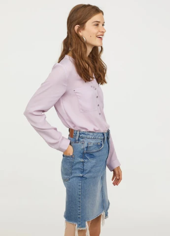 Лілова блуза H&M