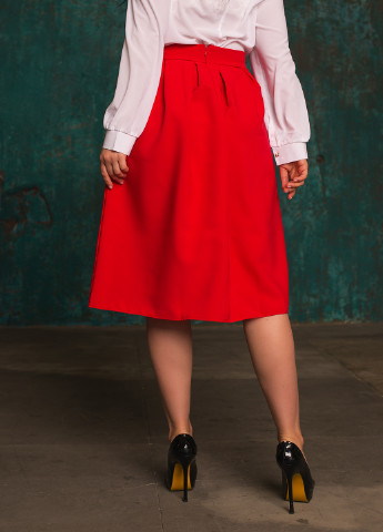 Красная кэжуал однотонная юбка Elfberg колокол