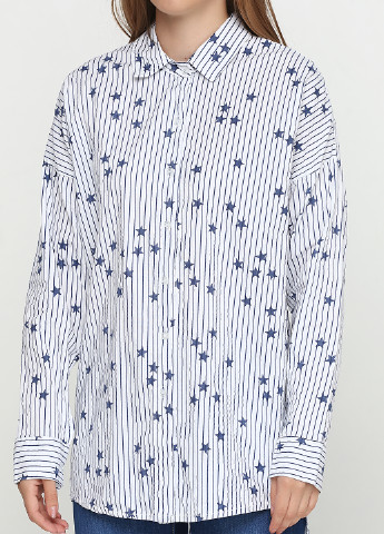 Белая кэжуал рубашка с геометрическим узором Timiami
