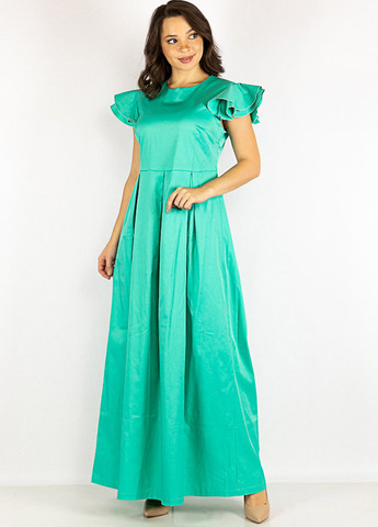 Зеленое кэжуал платье оверсайз Time of Style однотонное