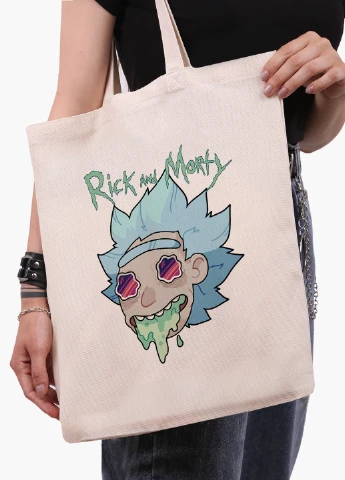 Еко сумка шоппер біла Морті Сміт Рік і Морті (Morty Smith Rick and Morty) (9227-2945-WT-1) 41*35 см MobiPrint (228156156)