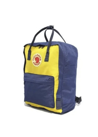 Рюкзак Fjallraven Kanken Classic ЖОВТО-СИНІЙ | Міський рюкзак 16 л унісекс XO однотонний жовтий