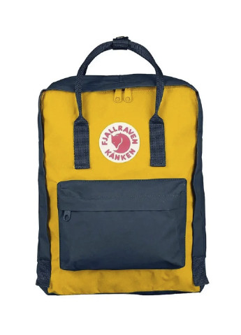 Рюкзак Fjallraven Kanken Classic ЖЕЛТО-СИНИЙ | Городской рюкзак 16 л унисекс XO однотонный жёлтый