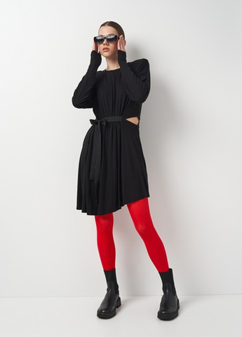 Черное кэжуал платье клеш H&M однотонное