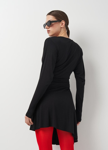 Черное кэжуал платье клеш H&M однотонное