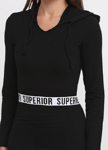 Черное кэжуал платье силуэтная, платье-худи H&M с надписью