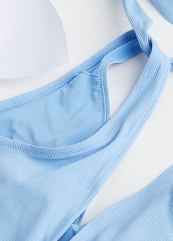 Блакитний літній купальник суцільний H&M
