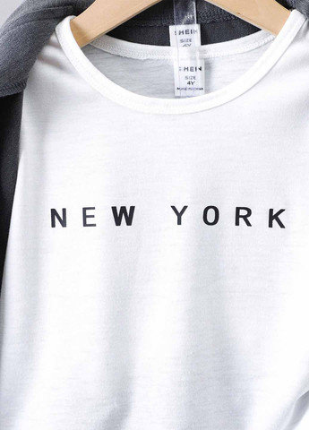 Сірий демісезонний комплект (піджак, футболка, шорти) SHEIN