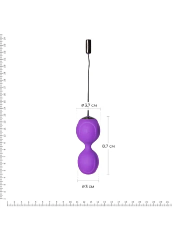 Вагінальні кульки з вібрацією Kegel Vibe Purple, діаметр 3,7 см Adrien Lastic (254885503)