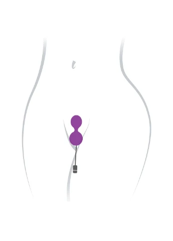 Вагінальні кульки з вібрацією Kegel Vibe Purple, діаметр 3,7 см Adrien Lastic (254885503)