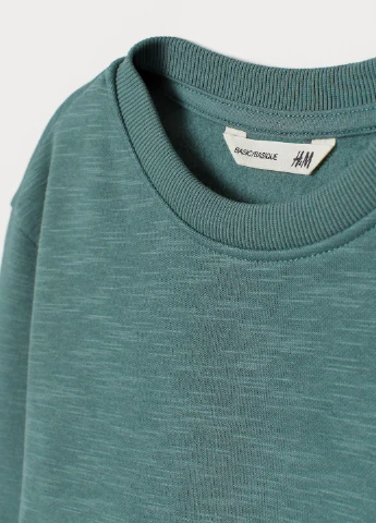 Зелений світшот H&M меланж без декору (252197327)
