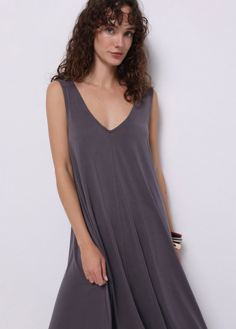 Серое кэжуал платье платье-майка Colin's однотонное