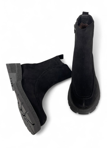 Зимние ботинки Melanda.M без декора из натуральной замши