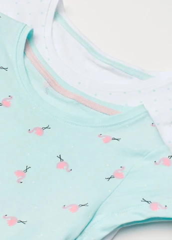 Мятная летняя футболка H&M