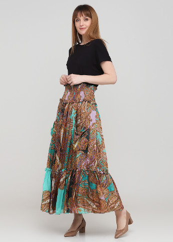 Разноцветная кэжуал с абстрактным узором юбка Tarmanuda а-силуэта (трапеция)