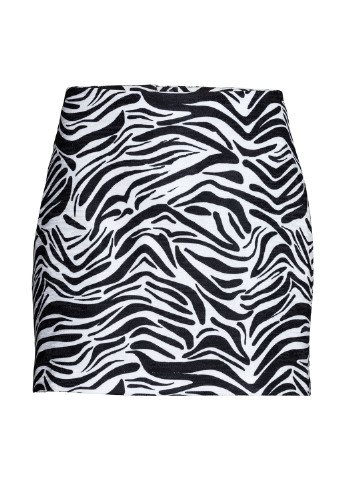 Черно-белая кэжуал зебра юбка H&M