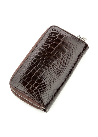 Клатч Crocodile leather коричневый кэжуал