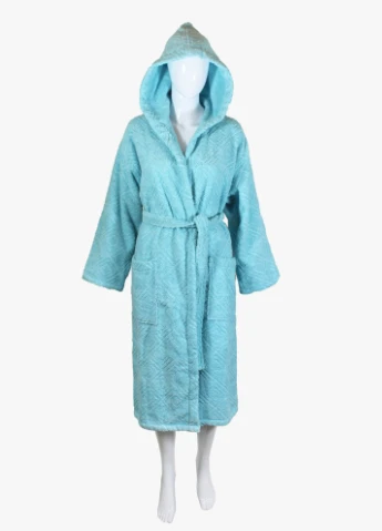 Халат махровий Berlin, блакитний, розмір XL (3800980994231) Bulgaria-Tex плотность - 420 гр/м2 (251459984)