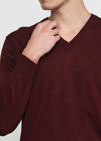 Бордовый демисезонный пуловер пуловер Sunteks