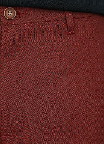 Бордовые кэжуал демисезонные укороченные, зауженные брюки KOTON