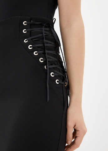 Черная кэжуал однотонная юбка Luzana карандаш
