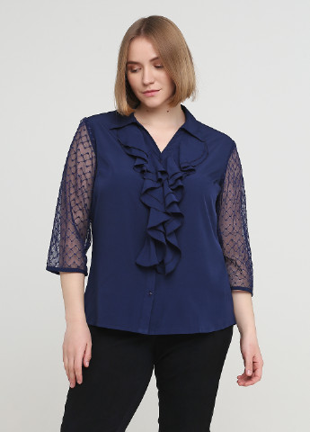 Темно-синяя демисезонная блуза Ashley Brooke