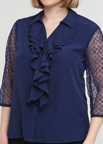 Темно-синяя демисезонная блуза Ashley Brooke