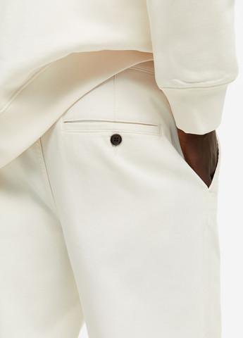 Кремовые кэжуал демисезонные чиносы брюки H&M