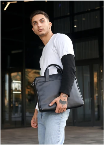 Чоловіча сумка для ноутбука 35х28х5 см Sambag (254595038)